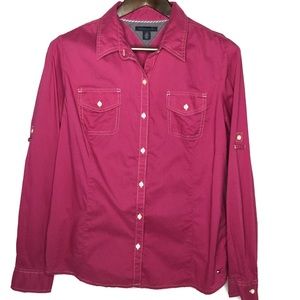 Tommy Hilfiger Women’s Button Down Shirt Size L